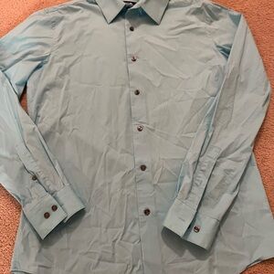 Men's Light Blue/Aqua Dress Shirt size 16 1/2. 36/37